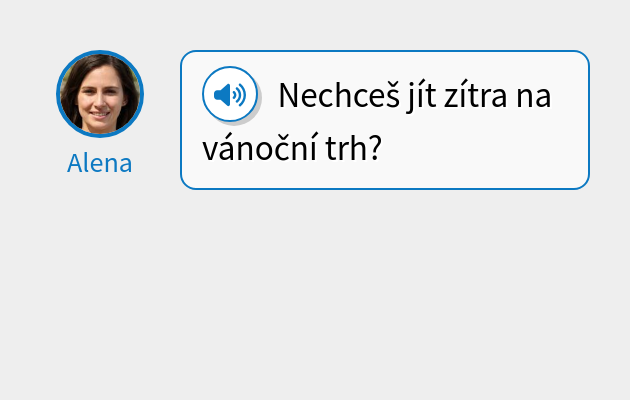 Nechceš jít zítra na vánoční trh?