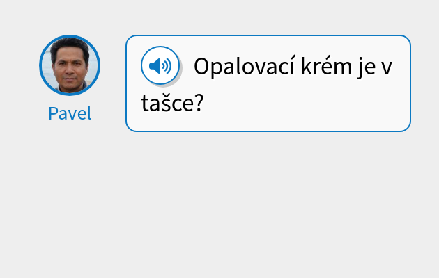 Opalovací krém je v tašce?