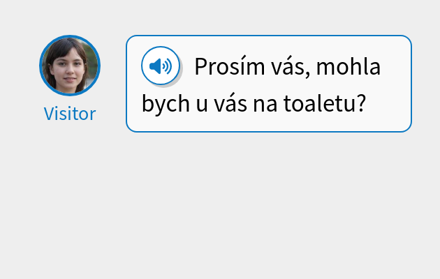 Prosím vás, mohla bych u vás na toaletu?