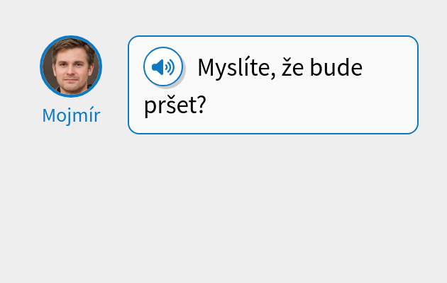 Myslíte, že bude pršet?