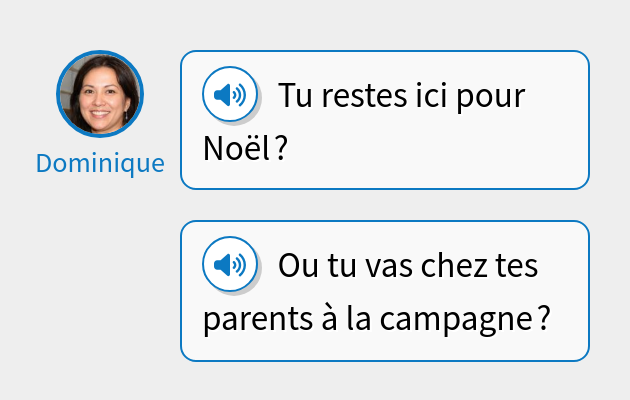 Tu restes ici pour Noël ?