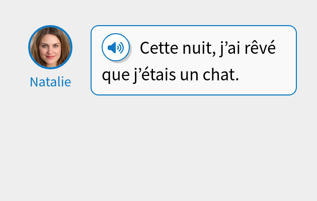 Cette nuit, j’ai rêvé que j’étais un chat.