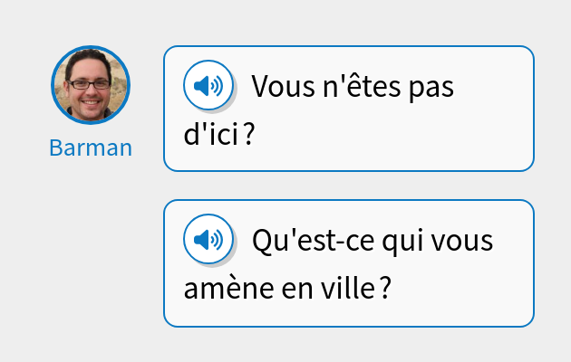 Vous n'êtes pas d'ici ?