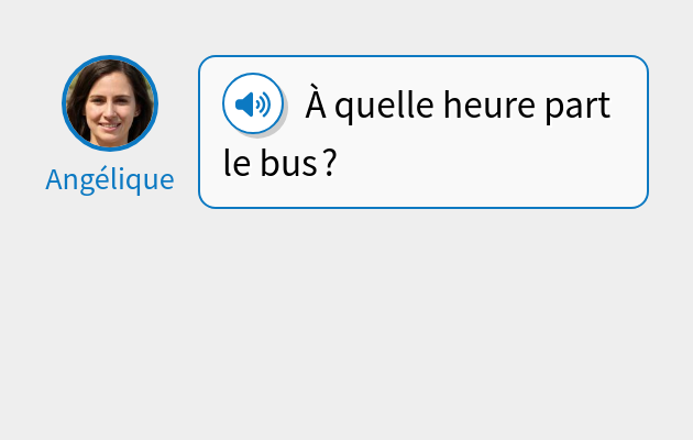 À quelle heure part le bus ?