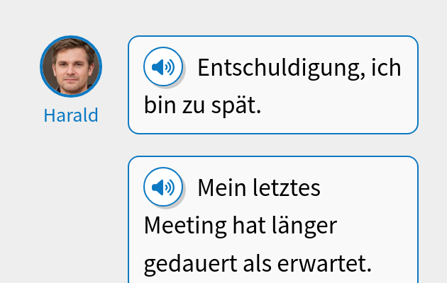 Entschuldigung, ich bin zu spät.