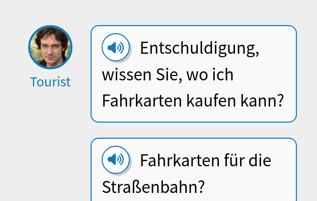 Entschuldigung, wissen Sie, wo ich Fahrkarten kaufen kann?