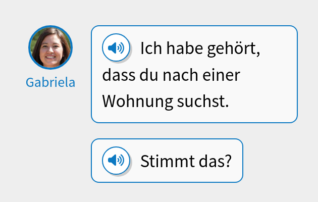 Ich habe gehört, dass du nach einer Wohnung suchst.