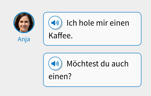 Ich hole mir einen Kaffee.