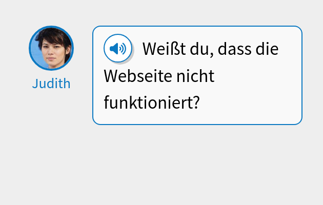 Weißt du, dass die Webseite nicht funktioniert?
