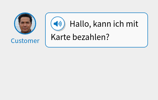 Hallo, kann ich mit Karte bezahlen?