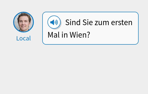Sind Sie zum ersten Mal in Wien?