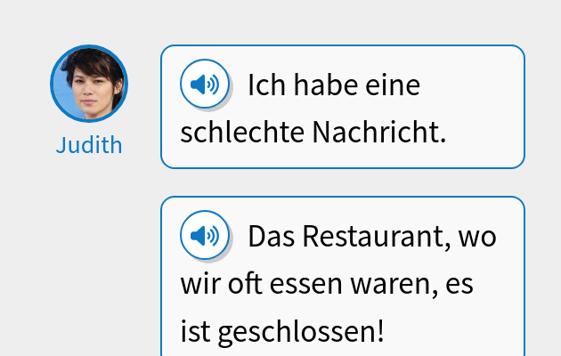 Ich habe eine schlechte Nachricht.