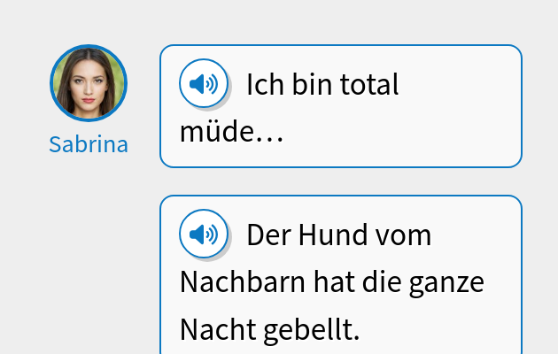 Ich bin total müde…