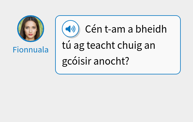 Cén t-am a bheidh tú ag teacht chuig an gcóisir anocht?