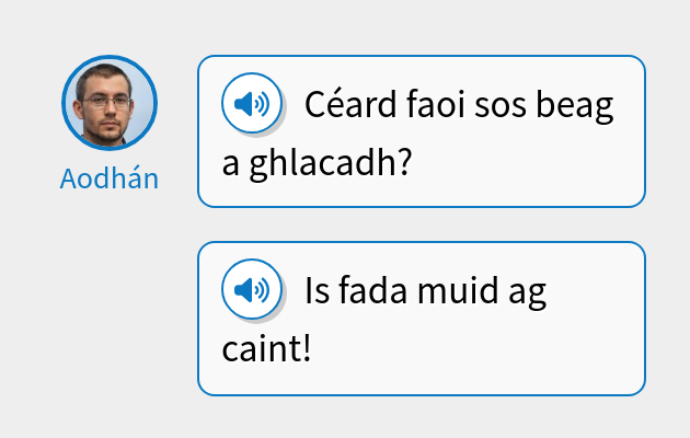 Céard faoi sos beag a ghlacadh?