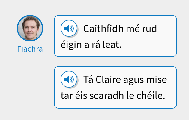Caithfidh mé rud éigin a rá leat.
