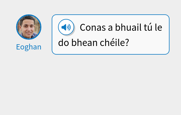 Conas a bhuail tú le do bhean chéile?