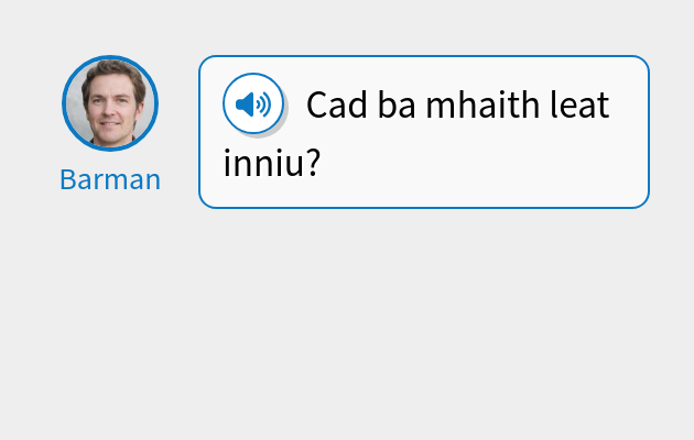 Cad ba mhaith leat inniu?