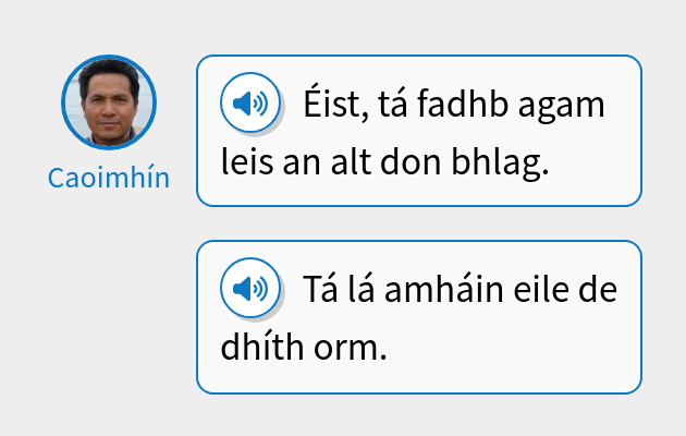 Éist, tá fadhb agam leis an alt don bhlag.