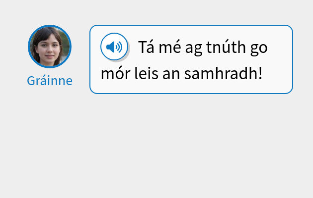 Tá mé ag tnúth go mór leis an samhradh!
