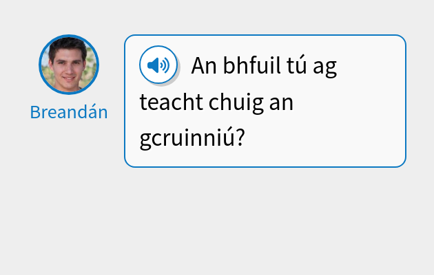 An bhfuil tú ag teacht chuig an gcruinniú?