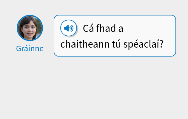 Cá fhad a chaitheann tú spéaclaí?