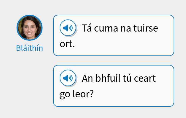 Tá cuma na tuirse ort.