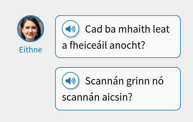 Cad ba mhaith leat a fheiceáil anocht?