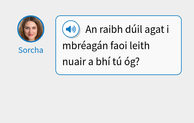 An raibh dúil agat i mbréagán faoi leith nuair a bhí tú óg?