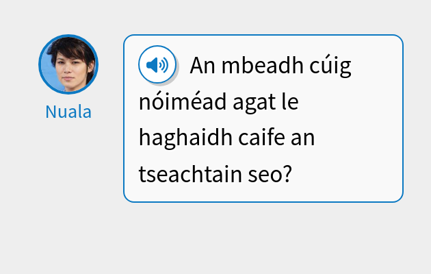 An mbeadh cúig nóiméad agat le haghaidh caife an tseachtain seo?