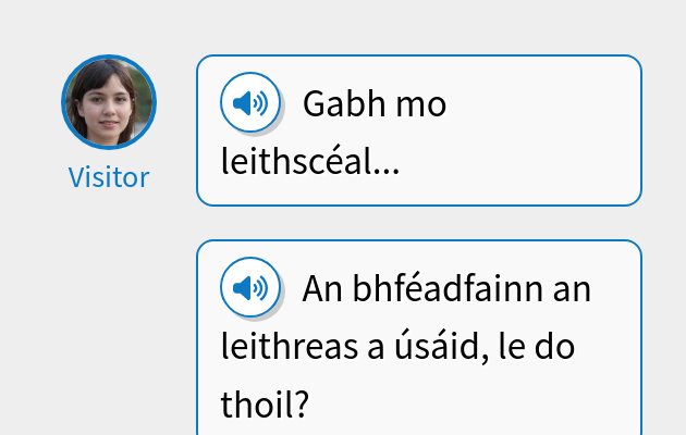 Gabh mo leithscéal...