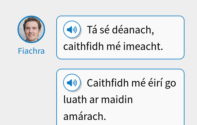 Tá sé déanach, caithfidh mé imeacht.