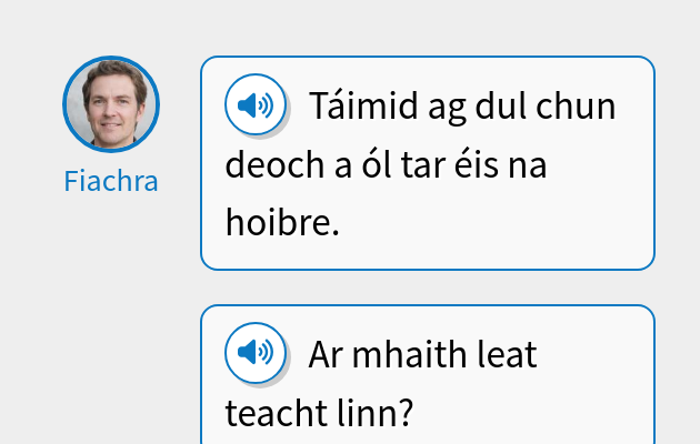 Táimid ag dul chun deoch a ól tar éis na hoibre.