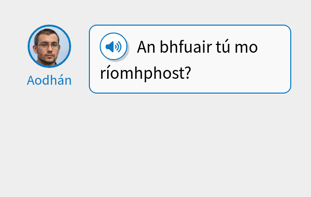 An bhfuair tú mo ríomhphost?