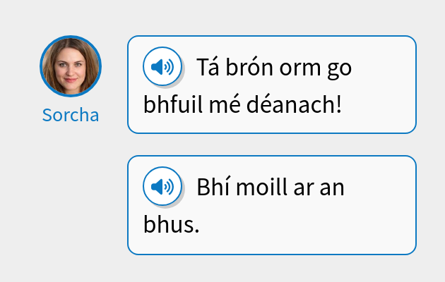 Tá brón orm go bhfuil mé déanach!