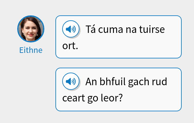 Tá cuma na tuirse ort.