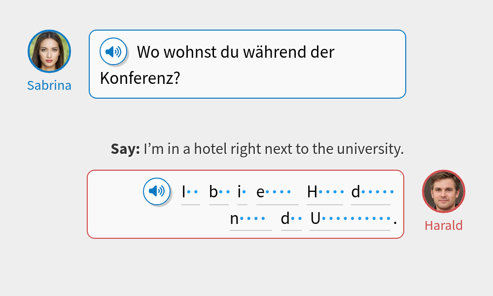 Native Dialogs | German | Wo wohnst du während der Konferenz?